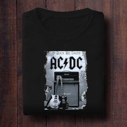 In Rock We Trust AC & DC Unisex T Shirt