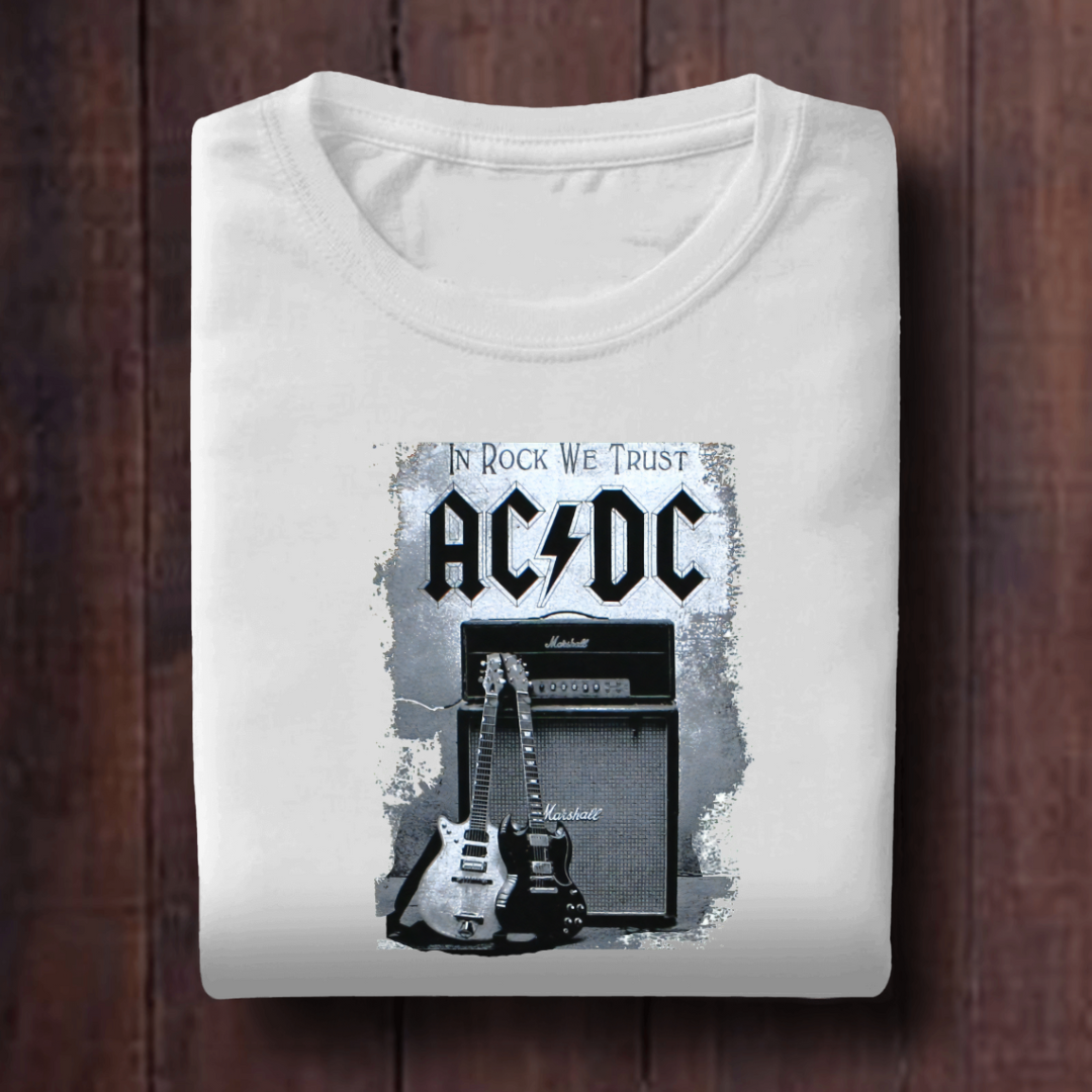 In Rock We Trust AC & DC Unisex T Shirt