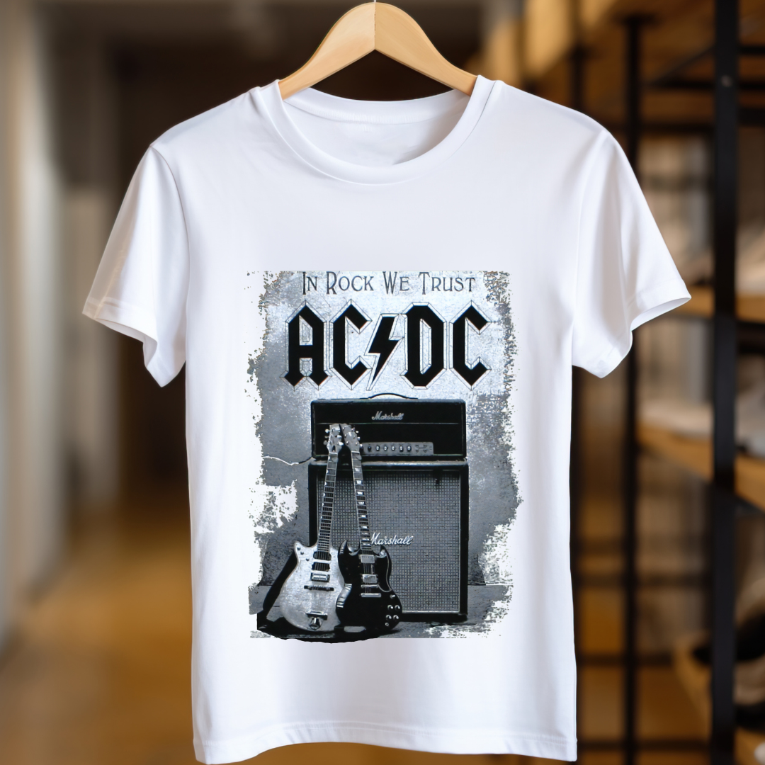 In Rock We Trust AC & DC Unisex T Shirt