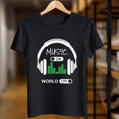 Music On World Off Unisex T Shirt