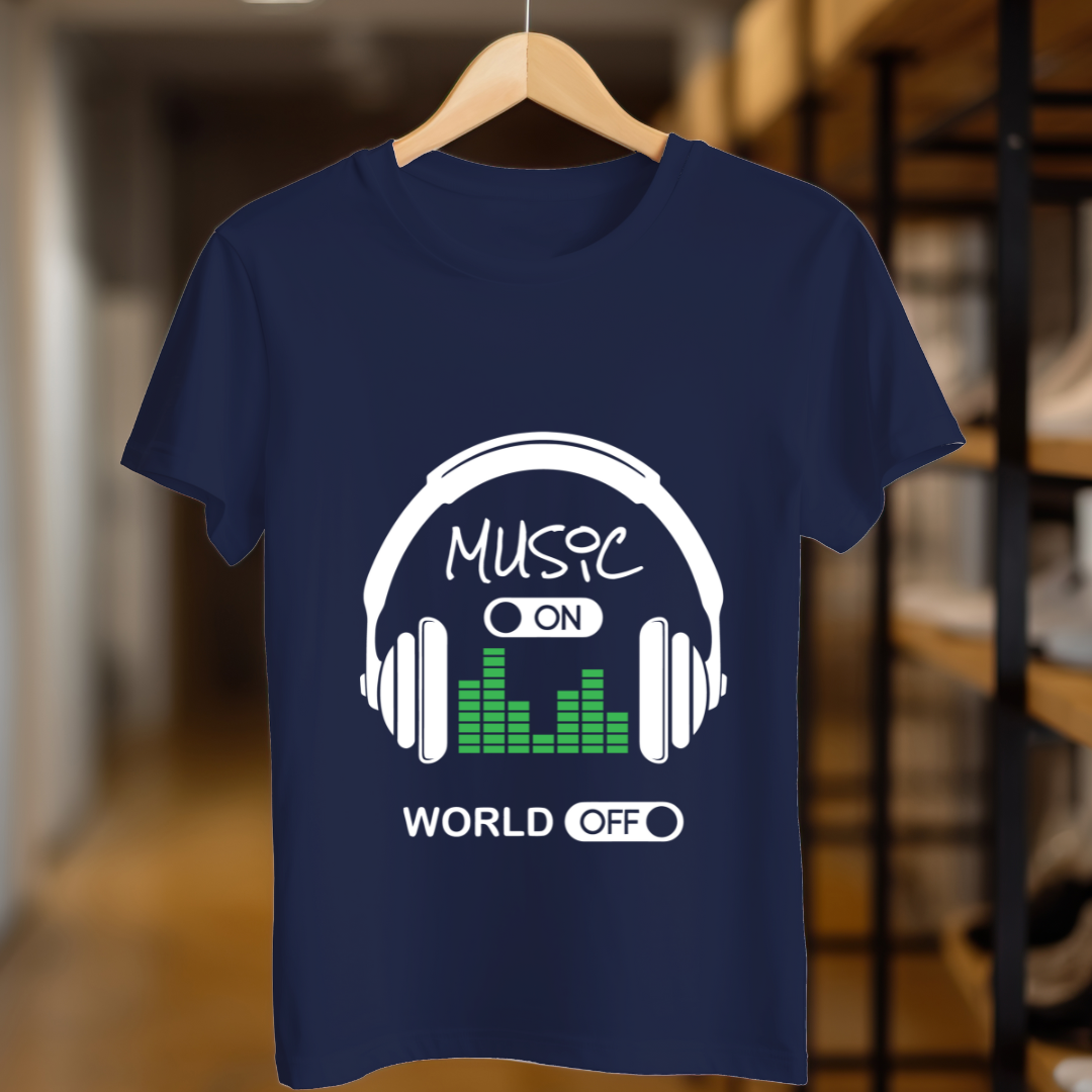 Music On World Off Unisex T Shirt