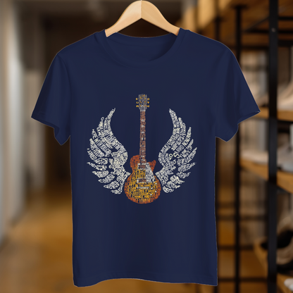 Guitar With Alphabets Unisex T Shirt