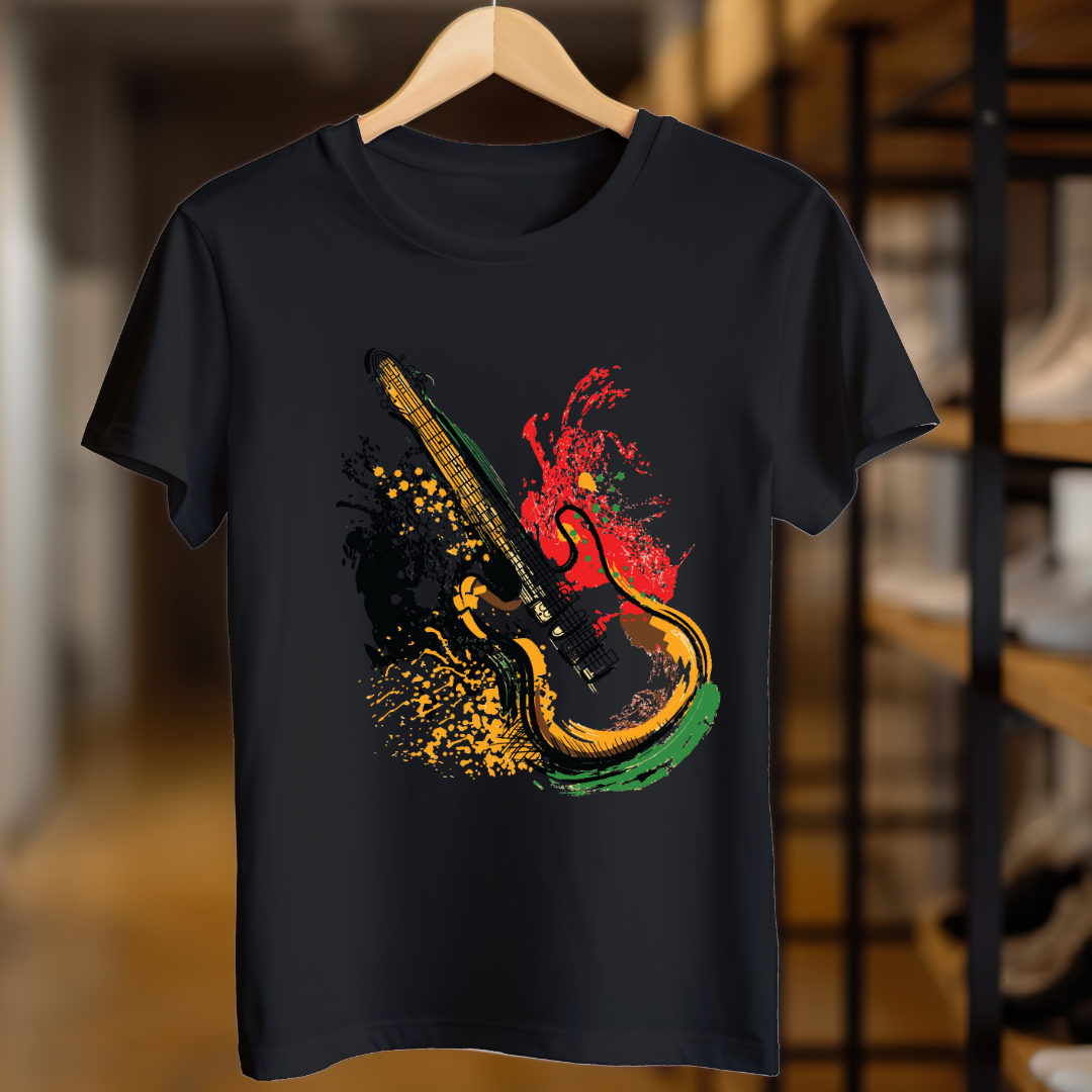 Colorful Guitar Unisex T shirt