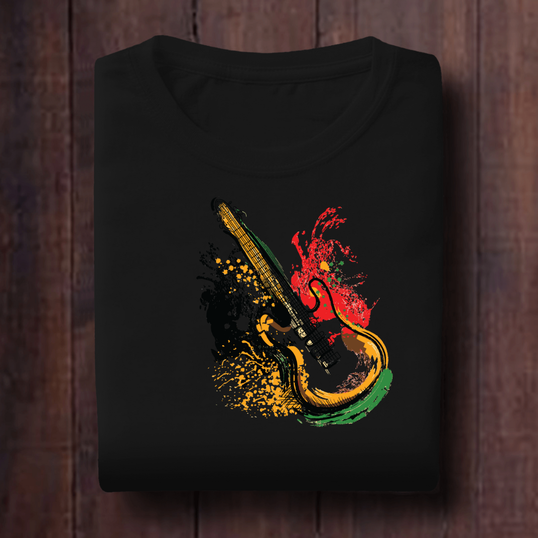 Colorful Guitar Unisex T shirt