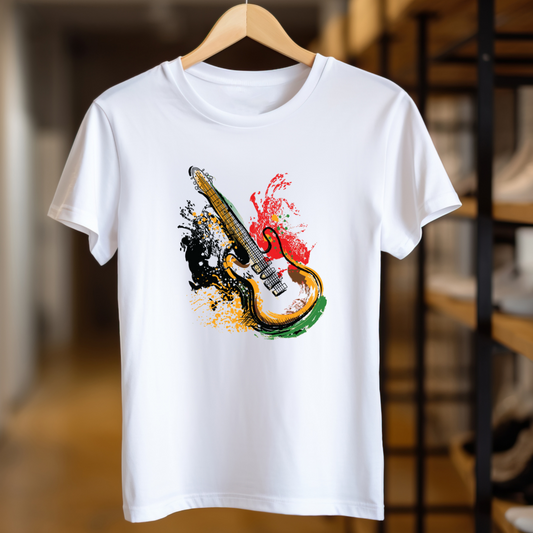 Colorful Guitar Unisex T shirt