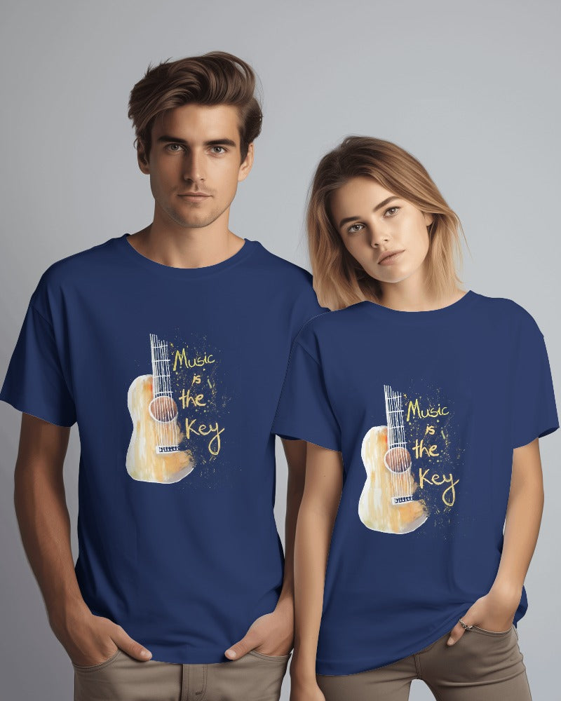 Music Is The Key Hand Made Guitar Unisex T Shirt