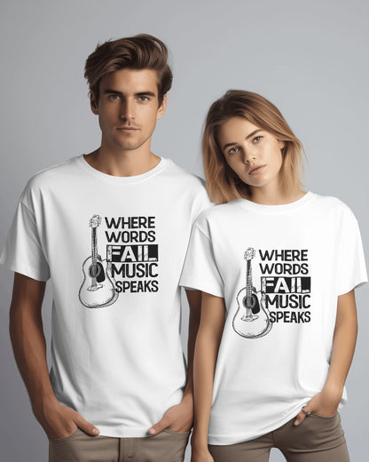 Music Speaks Unisex T Shirt