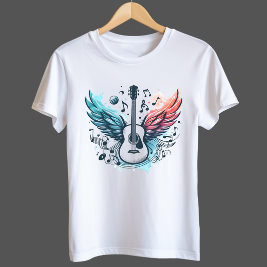 Wings in Guitar Unisex T Shirt