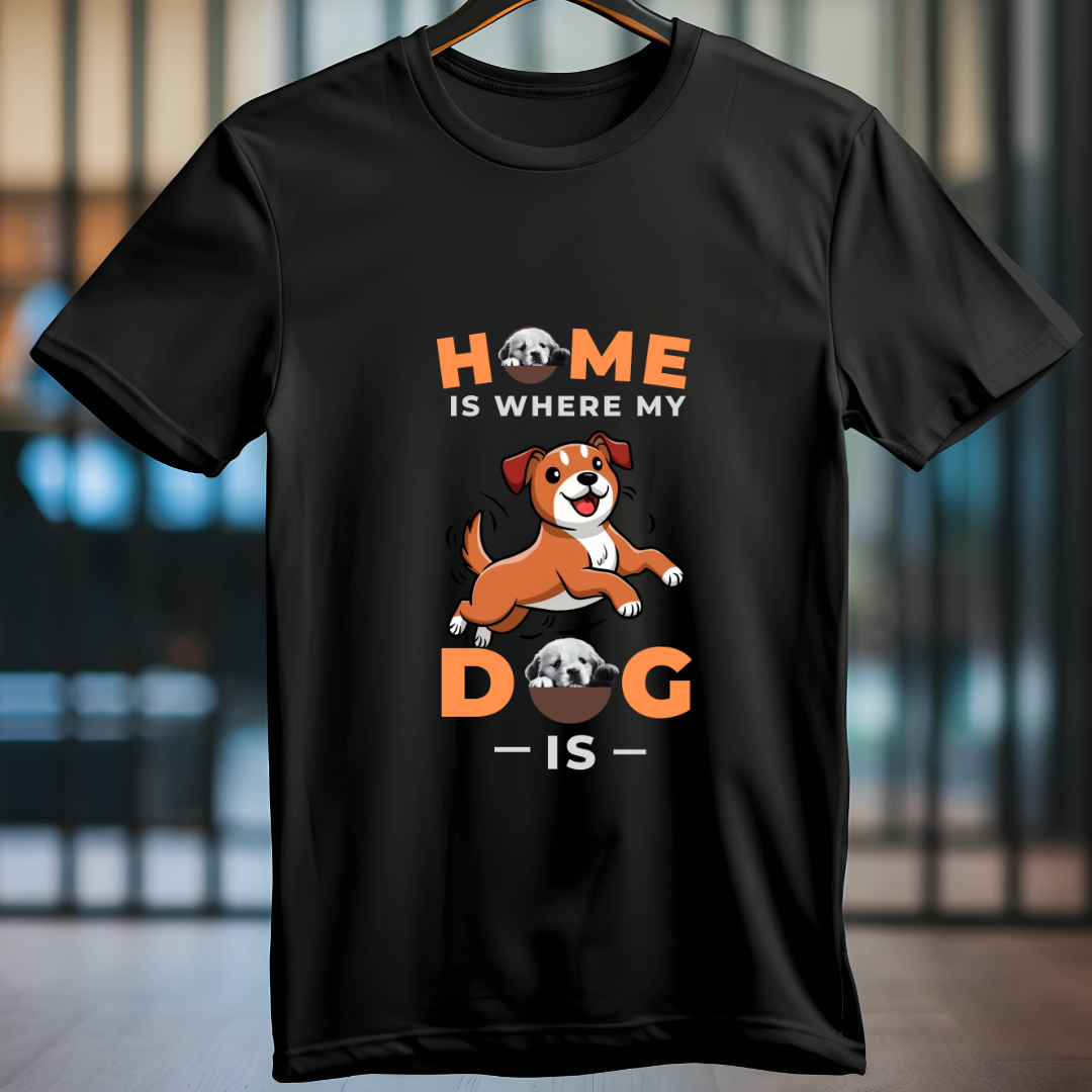 Home Is Were my Dog Is Unisex T Shirt