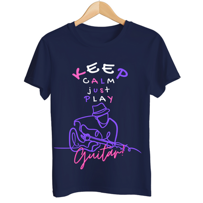 Keep Calm Just Play Guitar Unisex T Shirt