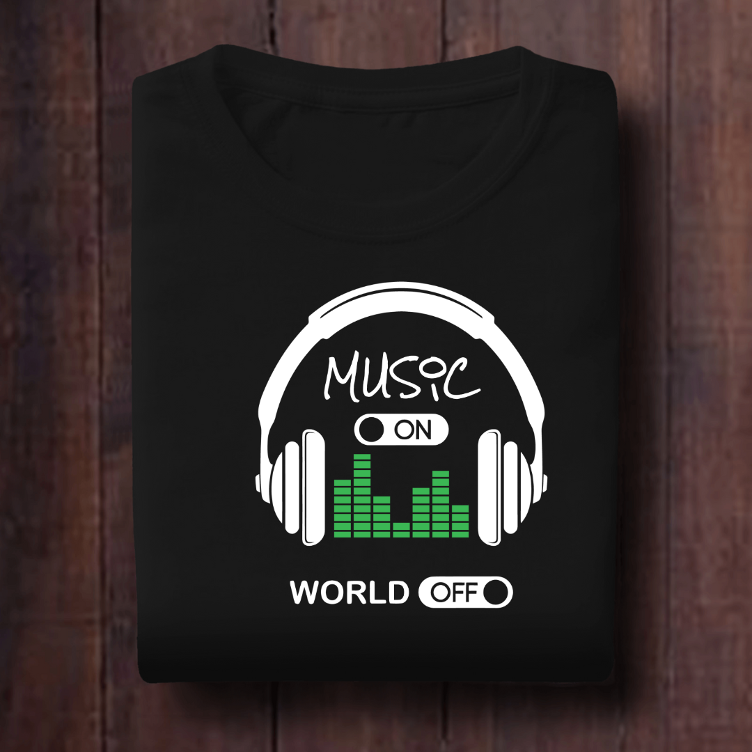 Music On World Off Unisex T Shirt