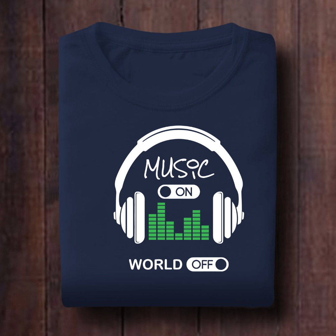 Music On World Off Unisex T Shirt