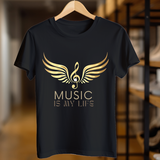 Music Is My Life With Wings Unisex T Shirt