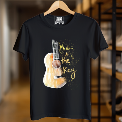 Music Is The Key Hand Made Guitar Unisex T Shirt