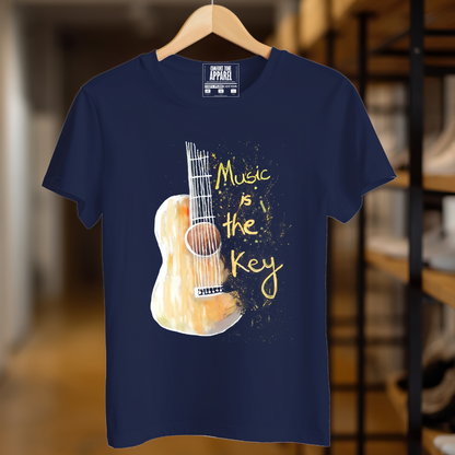 Music Is The Key Hand Made Guitar Unisex T Shirt