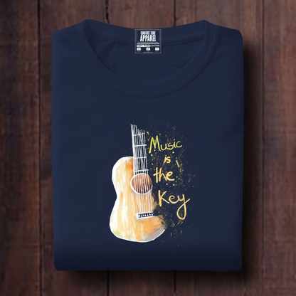 Music Is The Key Hand Made Guitar Unisex T Shirt