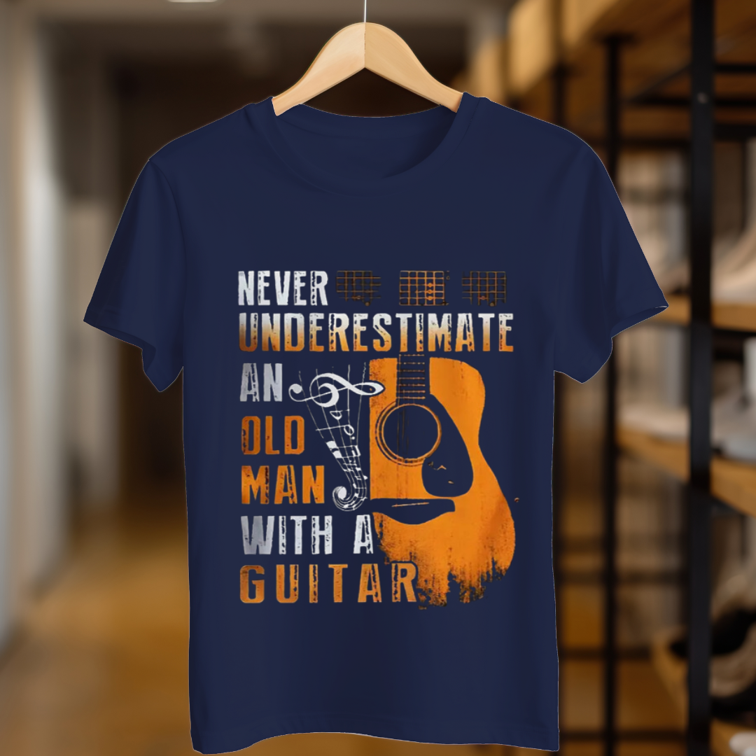 Never Underestimate an Old Man With A Guitar Unisex T Shirt