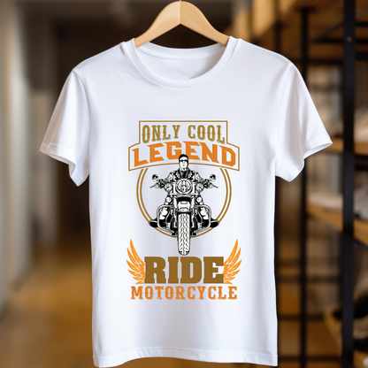 Only Cool Legends Ride Motorcycle Unisex T Shirt