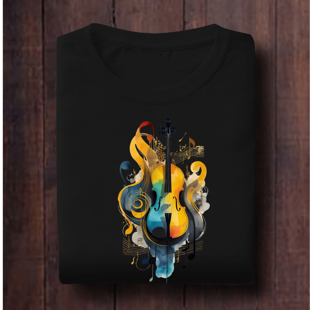 Painted Guitar Unisex T Shirt