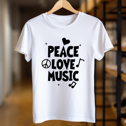 peace love music unisex T Shirt