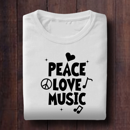 peace love music unisex T Shirt