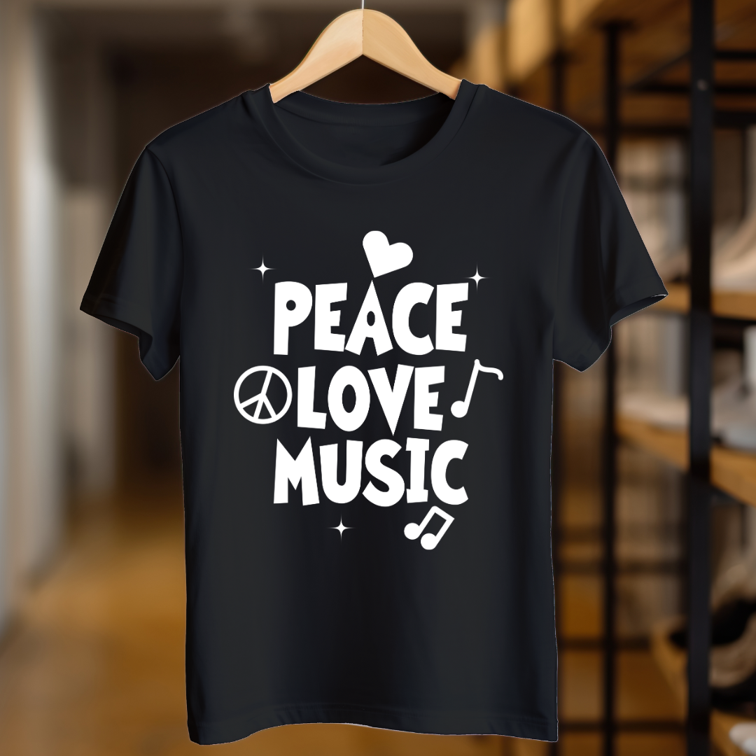 peace love music unisex T Shirt