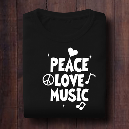 peace love music unisex T Shirt