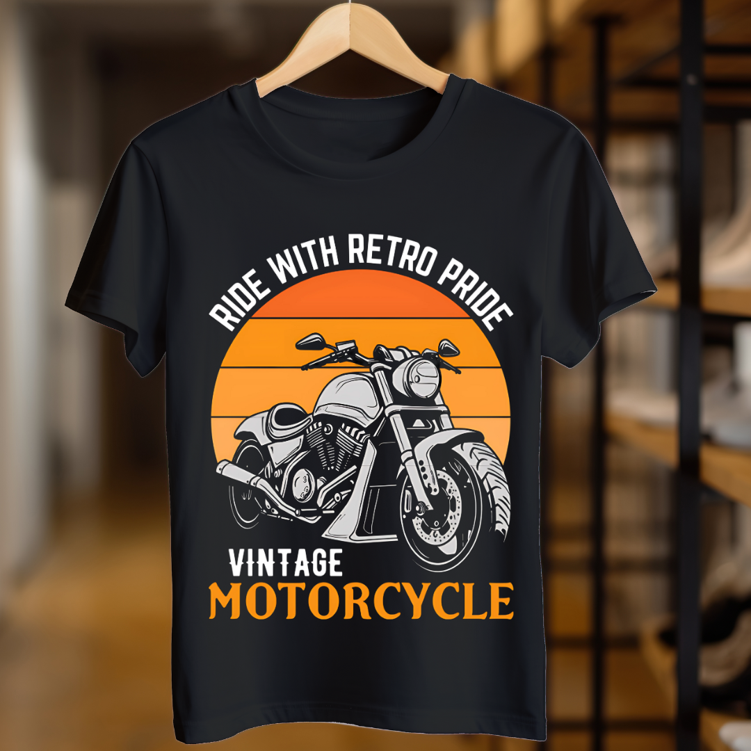 Ride With Retro Pride Vintage Motorcycle Unisex T Shirt