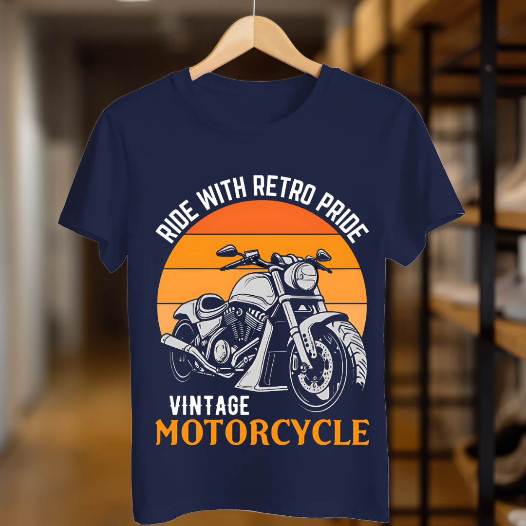 Ride With Retro Pride Vintage Motorcycle Unisex T Shirt