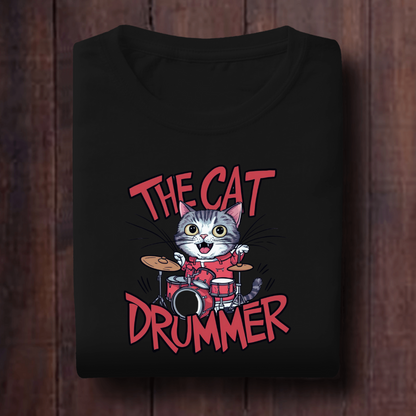 The Cat Drummer Unisex T Shirt