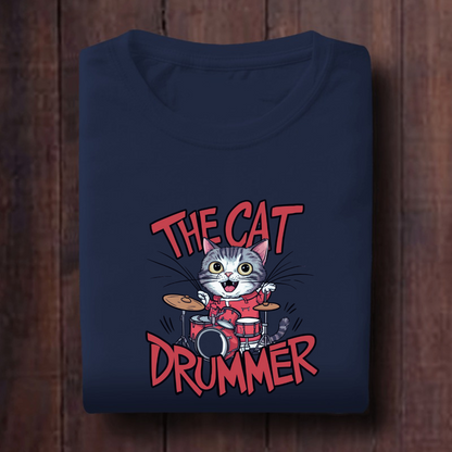 The Cat Drummer Unisex T Shirt