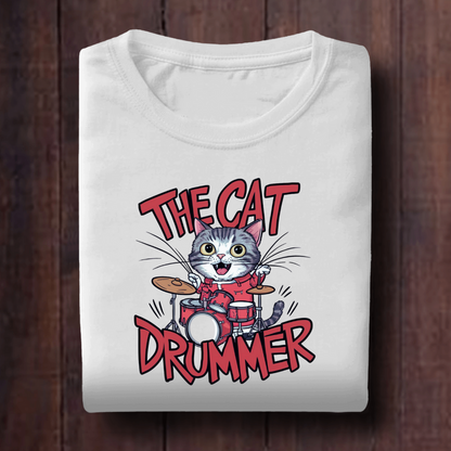 The Cat Drummer Unisex T Shirt