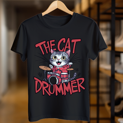 The Cat Drummer Unisex T Shirt