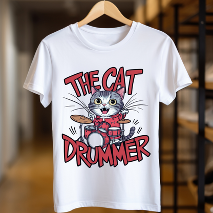 The Cat Drummer Unisex T Shirt