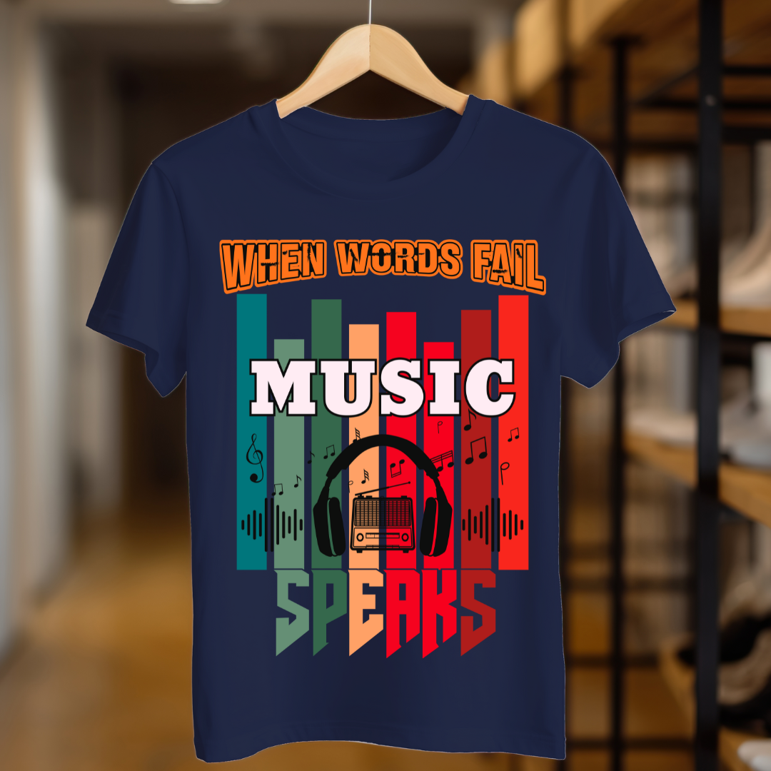 When Words Fail Music Speaks Unisex T Shirt