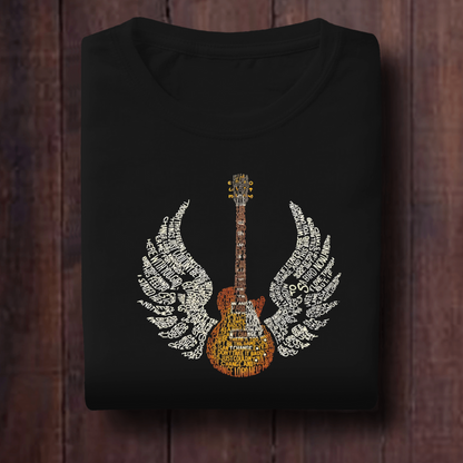 Guitar With Alphabets Unisex T Shirt