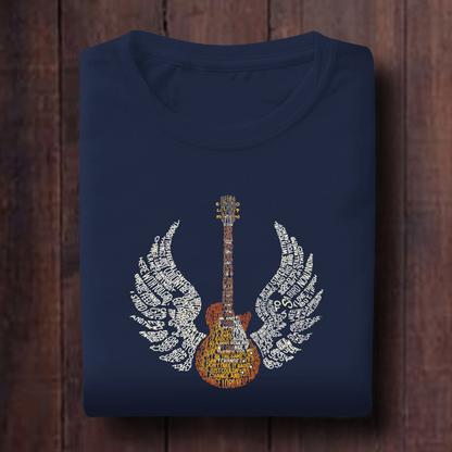 Guitar With Alphabets Unisex T Shirt