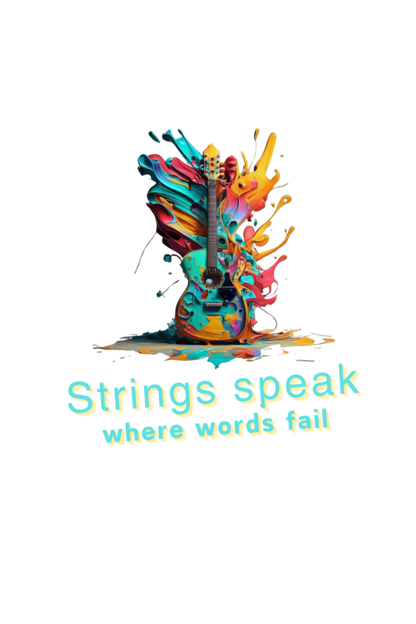 Strings Speak Were Words Fail Unisex  T Shirt